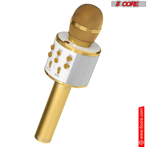 Wireless Karaoke Microphone - Gold
